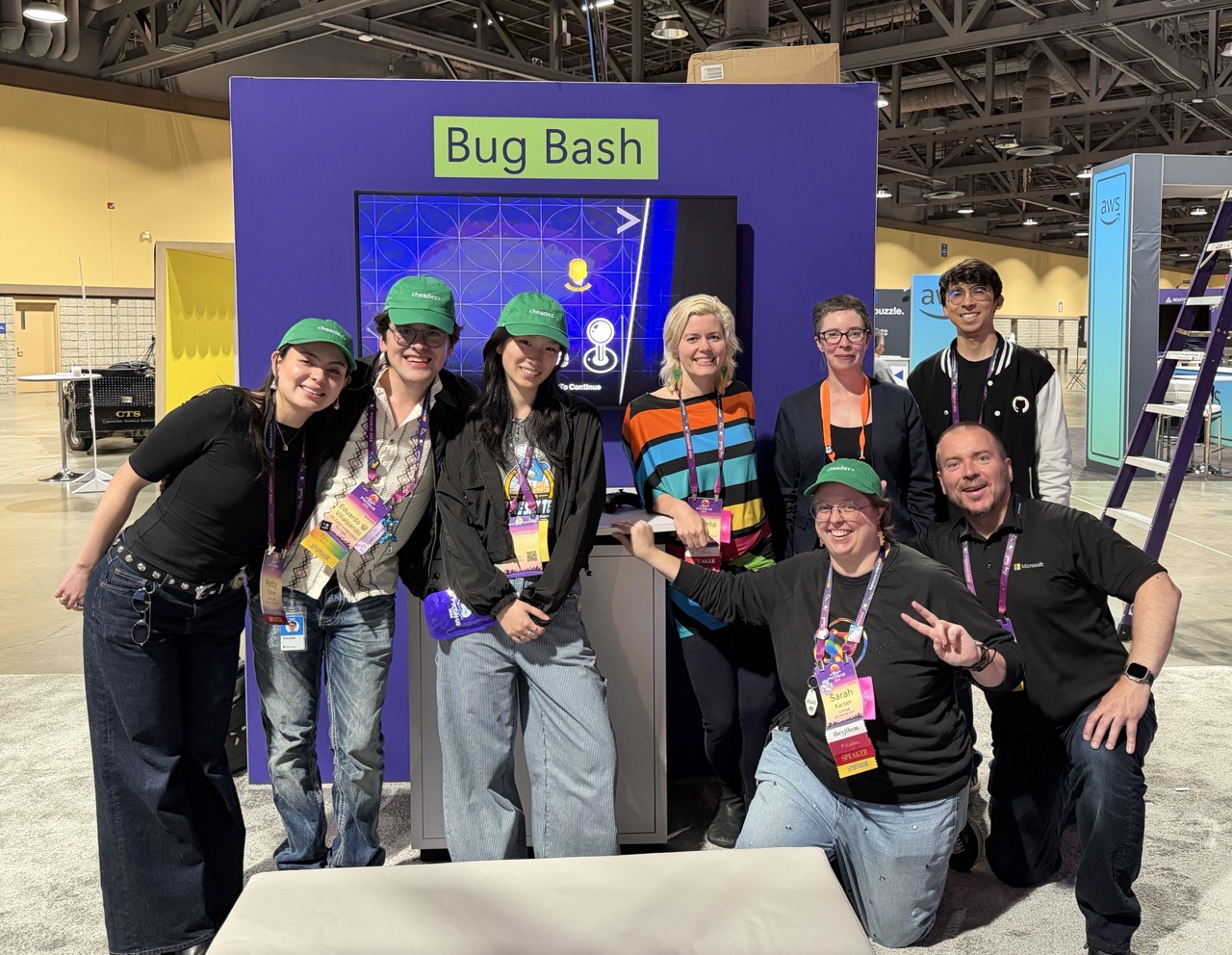 The crew at the Microsoft / GitHub booth